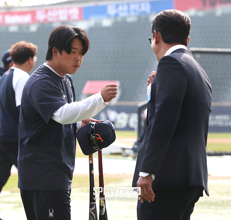 ▲ 강백호 박용택 해설위원 ⓒ곽혜미 기자