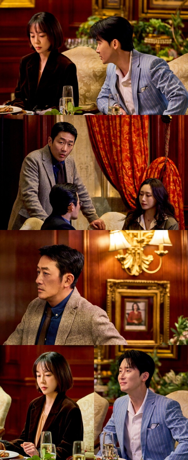 ▲ 기수종, 김선, 민활성의 삼자대면이 4일 오후 9시 10분 방송되는 tvN 토일드라마 ‘대한민국에서 건물주 되는 법’ 7회에서 공개된다. 제공|tvN