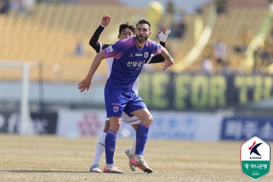 ▲ 파주 프런티어FC 공격수 보르하 바스톤. ⓒ한국프로축구연맹
