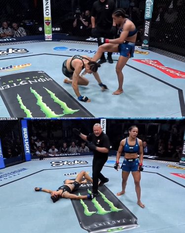 "의식을 잃었어요" UFC에서 반칙 기술 충격…사커킥 맞고 실신→"왜 안 말렸나" 논란