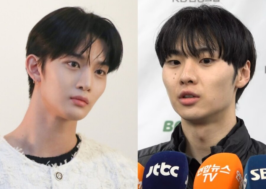 ▲ 워너원 배진영(왼쪽)과 동생 배서찬. 제공| 아우라엔터테인먼트, 출처|스포테이너즈 유튜브 캡쳐