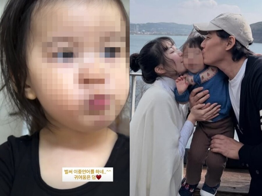 ▲  배우 이지훈·아야네 부부의 딸 루희가 이중언어를 구사하는 모습을 보였다. 출처|아야네 인스타그램