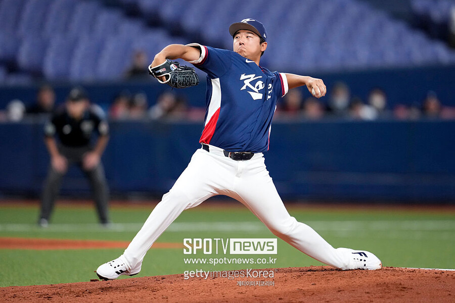 ▲ 송승기는 WBC(월드베이스볼클래식) 본선 경기에 나서지 못했다. 오사카에서 열린 평가전에서 한 차례 등판했으나 내용이 좋지 않았다.