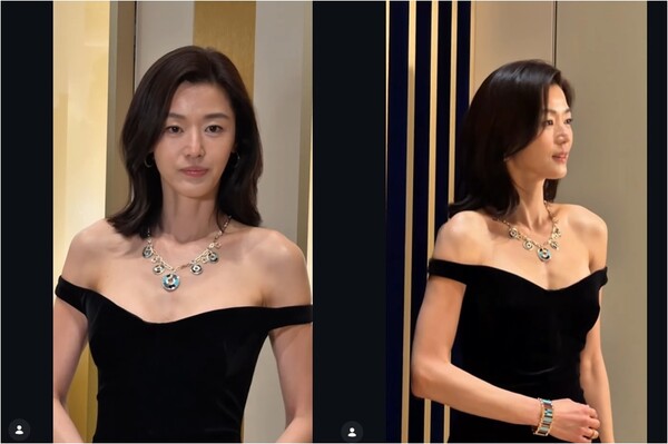 전지현, '뼈말라'와 대비되는 근육질 어깨에 반전 볼륨...스위스에서 '자연미인의 위엄' 드러내