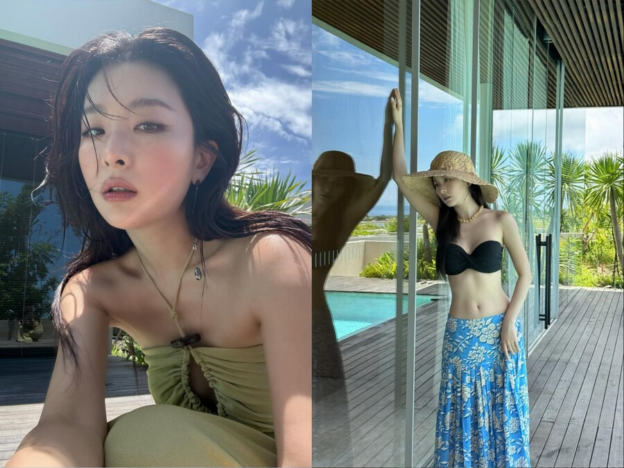 레드벨벳 슬기, 한 뼘 비키니 톱에 드러난 완벽 복근…"발리 좋았는데"