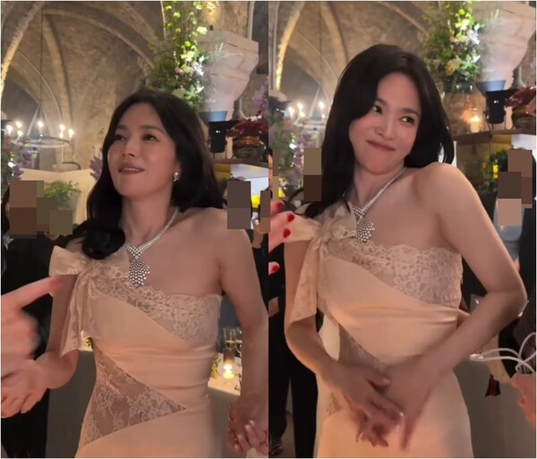 ▲ 해외 일정 중 포착된 송혜교. 출처 l 케이크 매거진