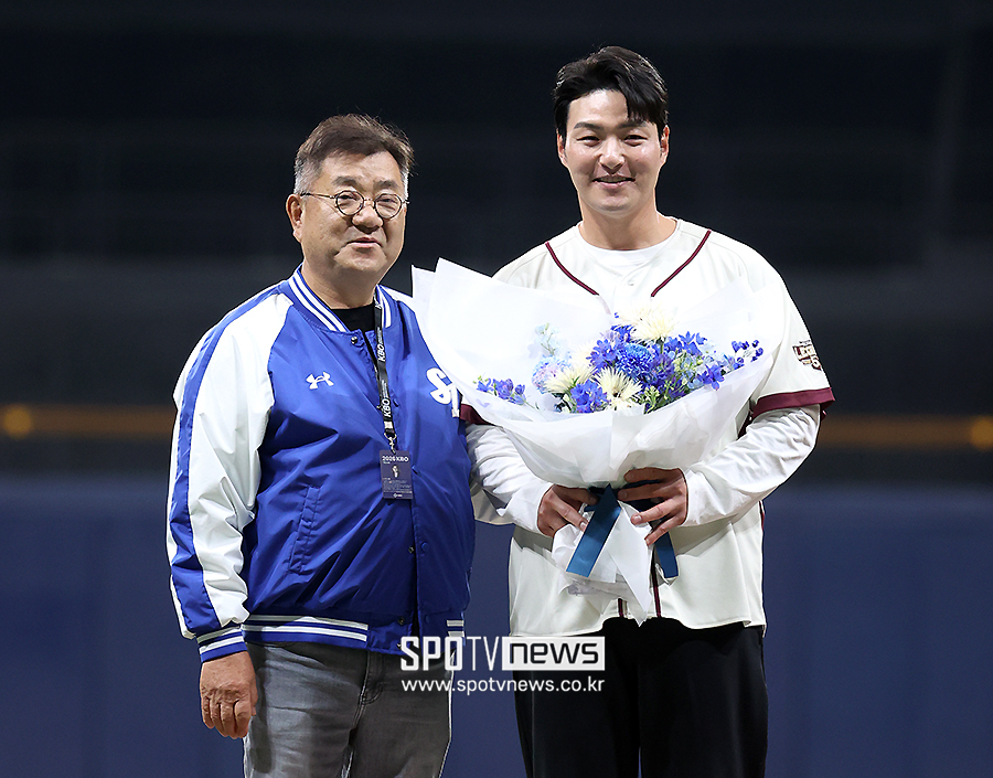 ▲ 삼성 유정근 사장 박병호 코치 ⓒ곽혜미 기자