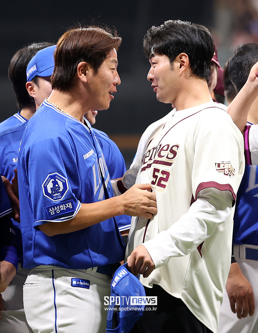 ▲ 강민호 박병호 코치 ⓒ곽혜미 기자