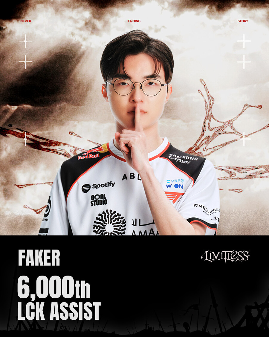 ‘페이커’ 이상혁, LCK 사상 첫 6000 어시스트 달성…“홈 팬들 앞에서 대기록, 정말 기쁘다”