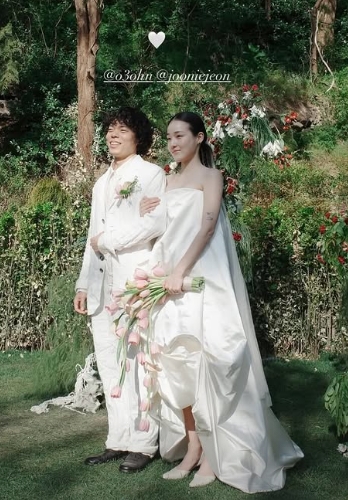 ▲ 오존과 전주니가 26일 결혼했다. 출처|전주니 인스타그램