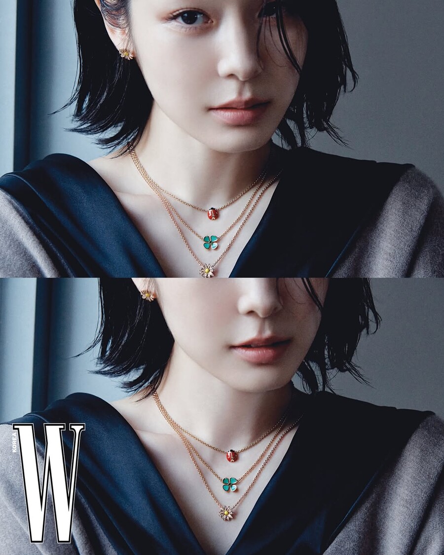 ▲ 김연아가 단발머리로 변신해 눈길을 끌었다. 출처|패션 매거진 'W KOREA' 공식 SNS