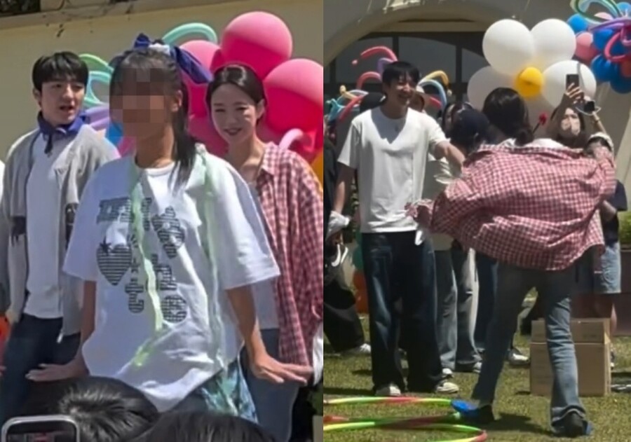 ▲ 배우 지예은과 댄서 바타가 함께 있는 모습이 공개 열애 후 처음으로 포착됐다. 출처|지예은 팬 인스타그램