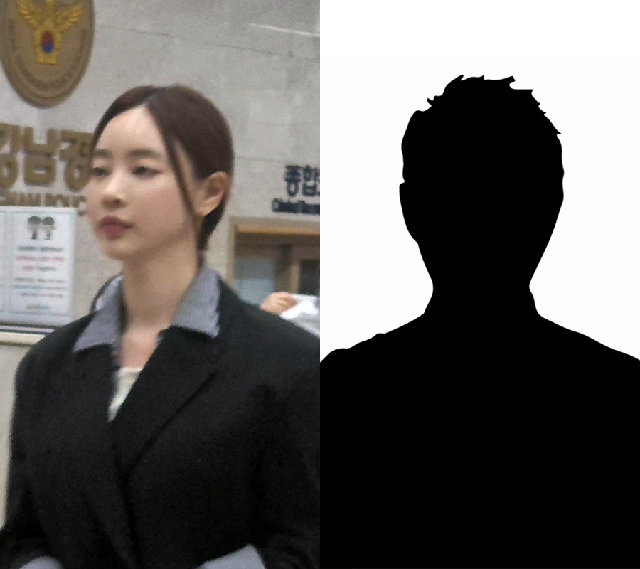 ▲ 방송인 양정원(왼쪽)이 지난달 29일 강남경찰서에서 조사를 마치고 귀가하고 있다. ⓒ연합뉴스, 스포티비뉴스 DB
