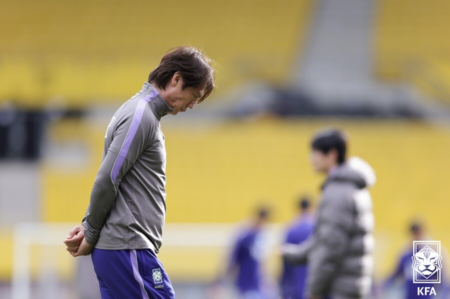 ▲ 홍명보 감독이 이끄는 대한민국 축구대표팀이 본선과 유사한 고지대 환경 속에서 월드컵을 대비한 전진성 높은 축구를 최대한 완성하는데 초점을 맞추고 있다. 미국 솔트레이크시티에서 트리니다드토바고, 엘살바도르와 최종 모의고사를 펼친다. ⓒ 대한축구협회