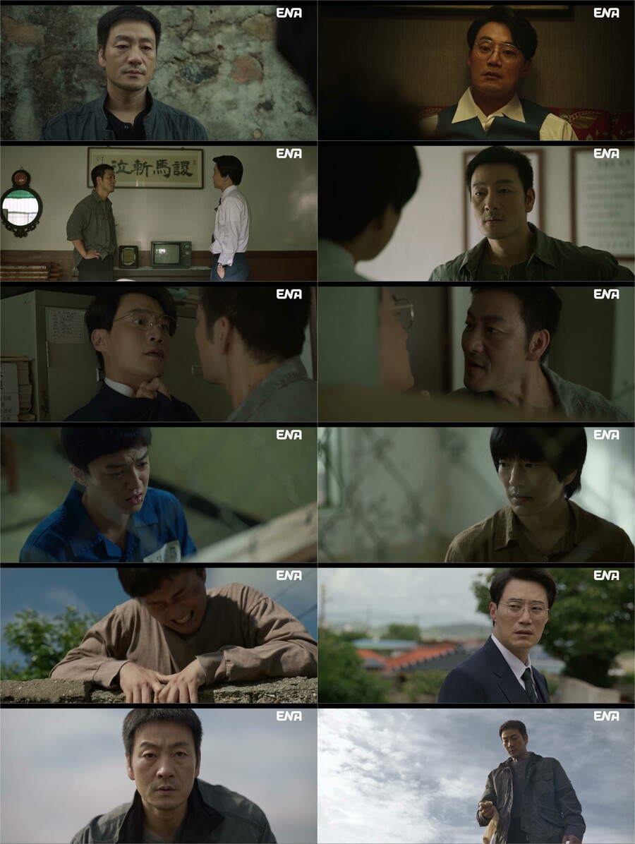 '허수아비' 진범 정문성, 소름끼치는 두 얼굴…박해수VS이희준 갈등 '활활'