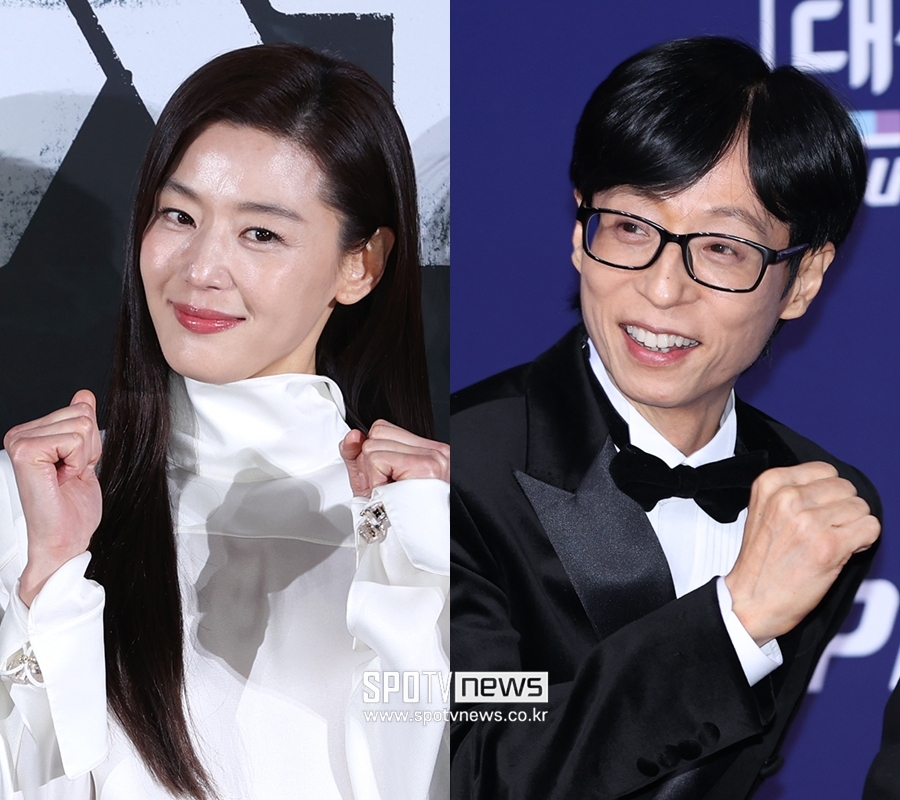 ▲ 전지현(왼쪽) 유재석.  ⓒ곽혜미 기자