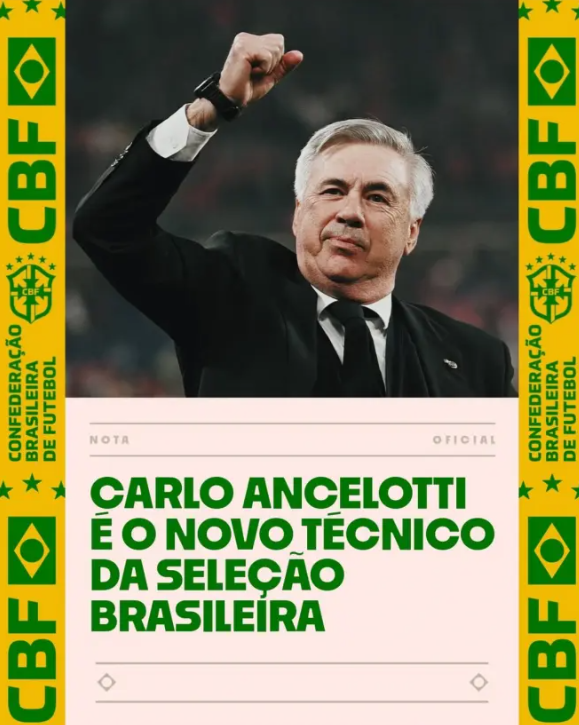 ▲ 브라질축구협회가 안첼로티 감독과의 동행 기간을 무려 4년 더 늘리며 2030년 월드컵까지 대표팀의 미래와 방향성, 그리고 세대교체 프로젝트 전부를 맡기는 초대형 결단을 내렸다. ⓒ 브라질축구협회