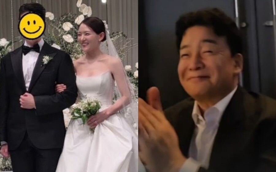 백종원, 박은영 셰프 결혼식서 근황 포착…'밝은 미소'