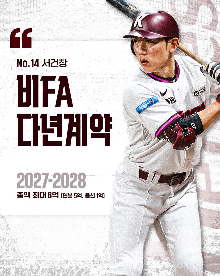 ▲ 키움 히어로즈가 서건창과 2년 총액 6억원의 연장계약(비FA 다년계약)을 체결했다. ⓒ키움 히어로즈