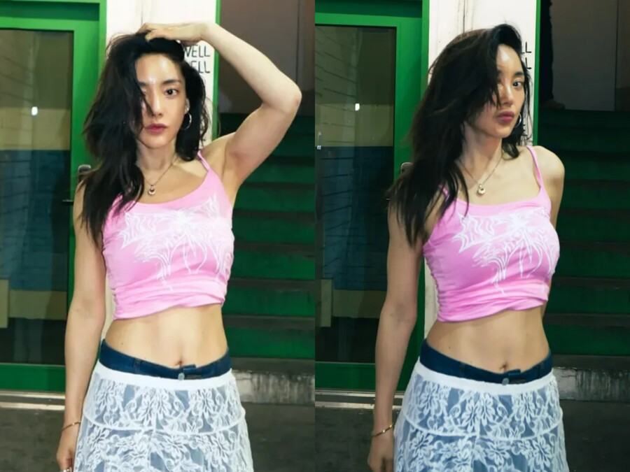 '11살 연하♥' 바다, 46세 믿기지 않는 11자 복근 '선명'