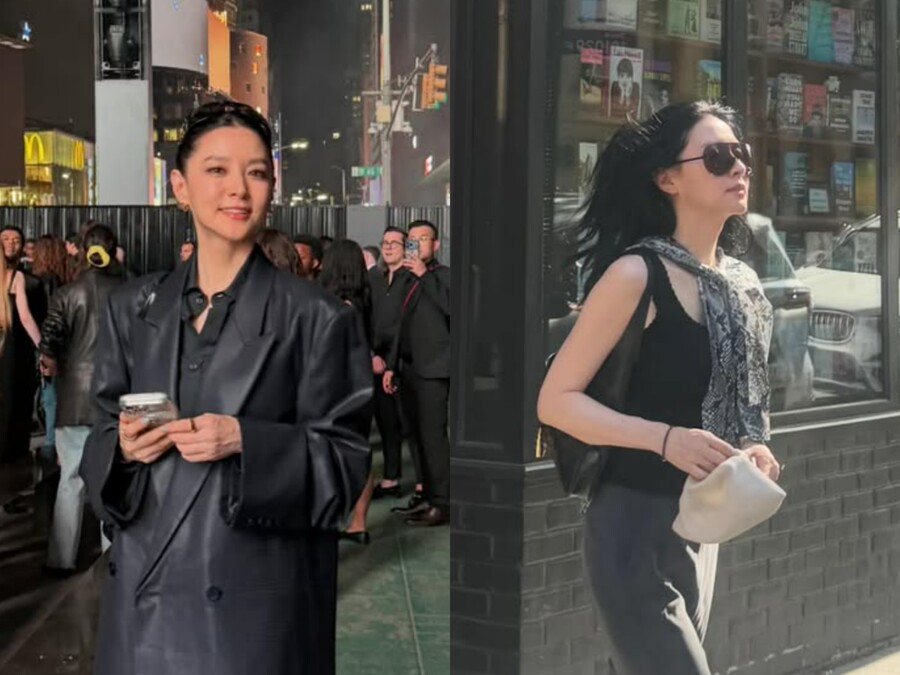 '55세' 이영애, 낮과 밤 온도차 확실하네…뉴욕 거리 활보하는 '아우라'