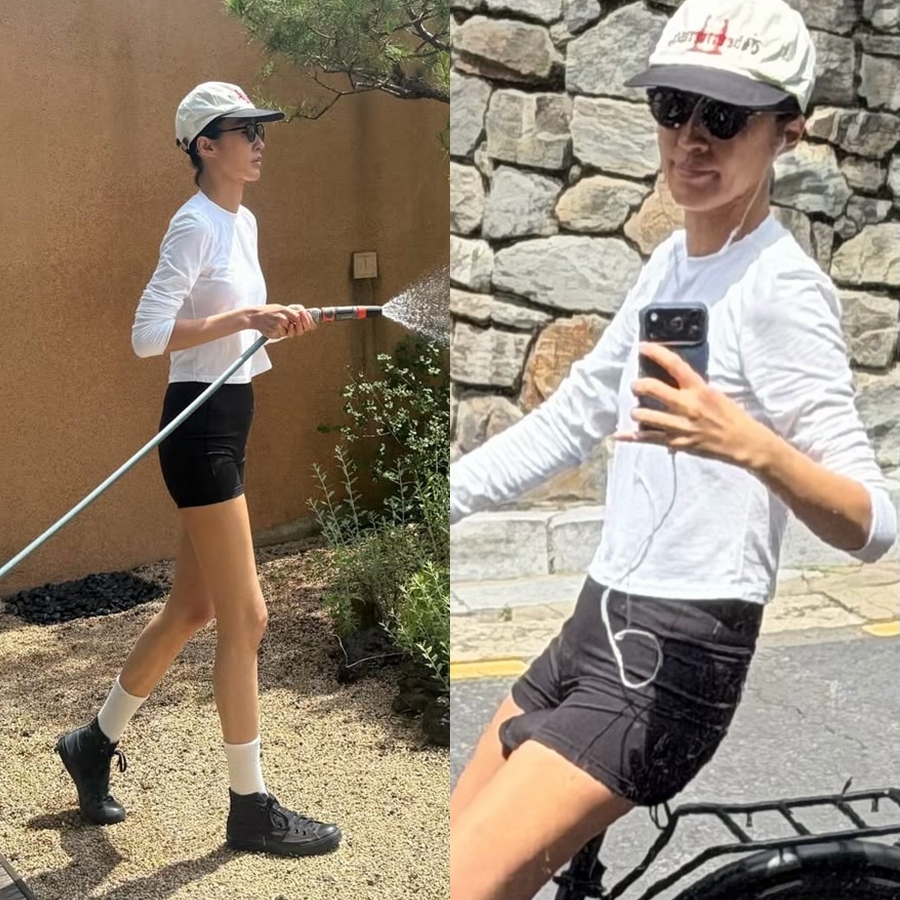 '49세' 홍진경, 현역모델 뺨치는 '뼈마름' 자태…180cm에 51kg '위엄'