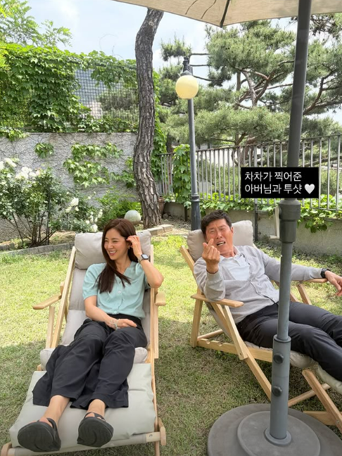 ▲ 한채아(왼쪽)와 차범근. 출처| 한채아 인스타그램
