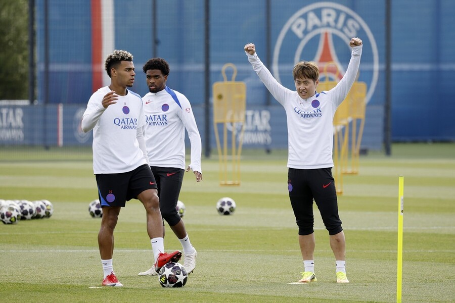 ▲ PSG 소속으로 챔피언스리그 결승전을 준비하는 이강인. ⓒ 연합뉴스/EPA