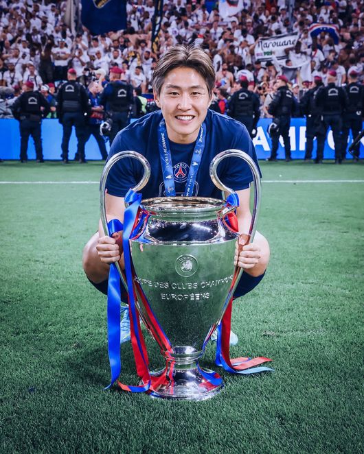 이강인 돈방석! 결승전 0분 → 보너스는 17억원…亞 초유의 UCL 2연패 효과 "출전시간 상관없이 1인당 100만 유로"