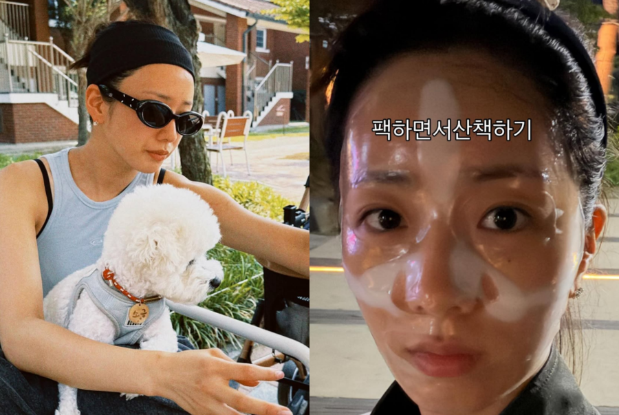 '라도♥' 윤보미, 결혼 후 첫 근황…생얼에 개모차 "엄마 달려"