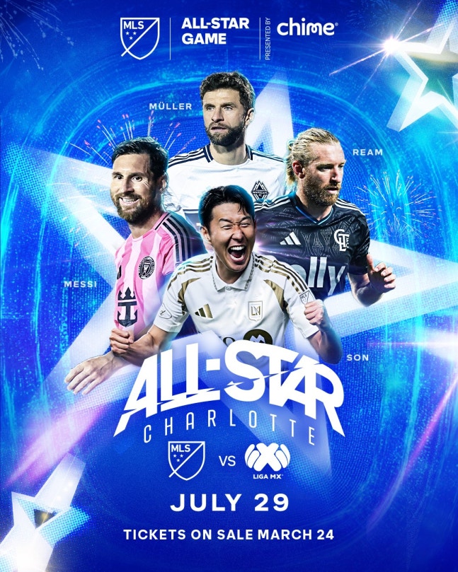 ▲ MLS 축구 역사의 한 페이지를 장식할 손흥민과 메시의 드림팀 결성이 현실이 될지 전 세계 팬들의 시선이 북미 대륙으로 향하고 있다. 이들은 7월 MLS 올스타로 함께 뛸 예정이다. ⓒ MLS 사무국