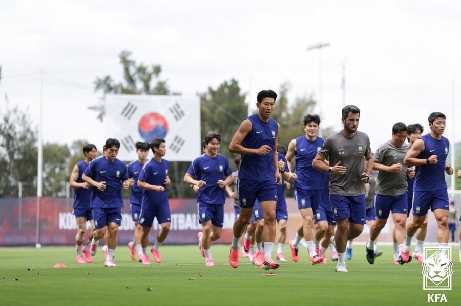 ▲ 멕시코 과달라하라의 치바스 바예 베르데 훈련장에서 홍명보호가 북중미 월드컵 체코전을 대비해 훈련하고 있다. ⓒ대한축구협회