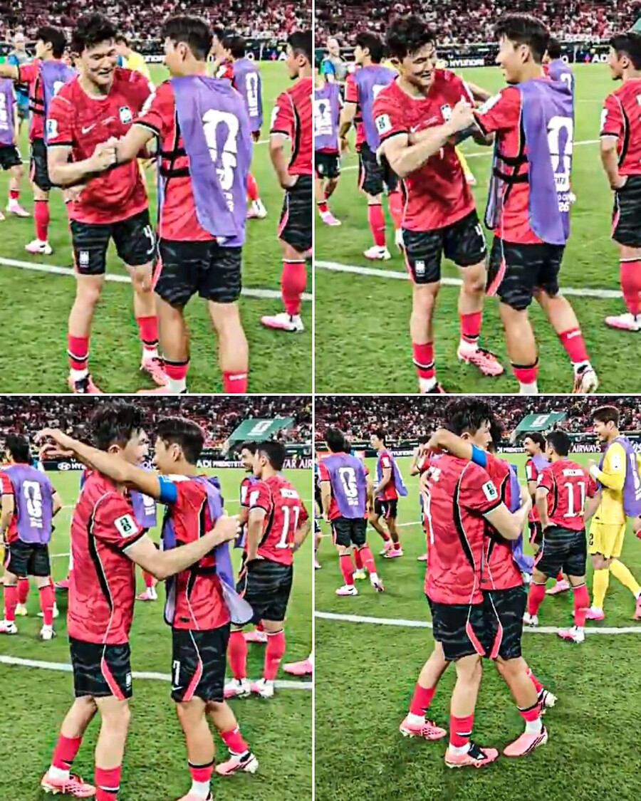 해외 매체도 '깜짝' 놀랐다! 김민재 왜 손흥민한테?...경기 후 보인 리스펙 행동에 극찬 세례
