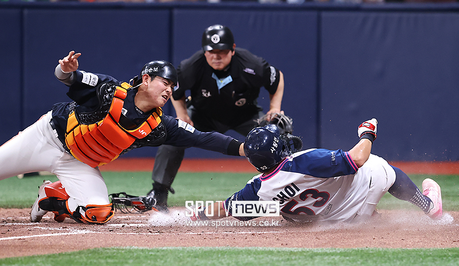 [포토S] 최주환, '역전 득점'