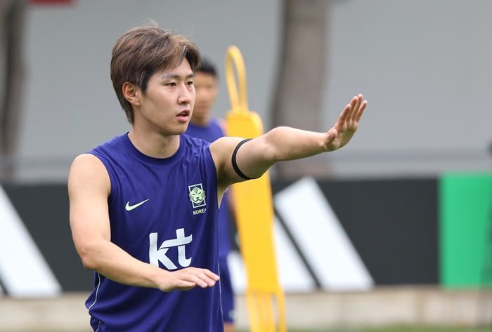 ▲ 2026 북중미 월드컵에 출전하는 한국 축구 국가대표팀의 이강인이 8일(현지시간) 멕시코 과달라하라 인근 사포판의 치바스 바예 베르데에서 훈련하고 있다. ⓒ연합뉴스