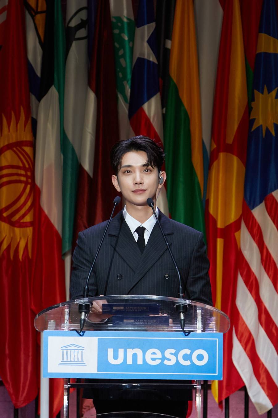 세븐틴 조슈아, 유네스코 본부 연설대 오른다 "전 세계 청년 응원"