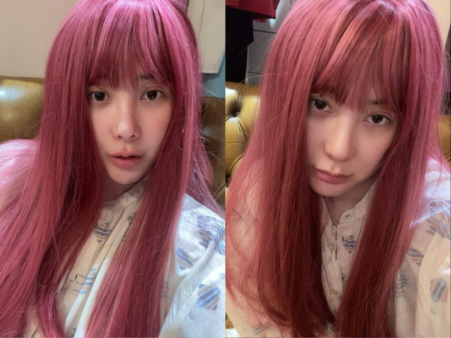 재혼 앞둔 서인영, '파격' 핫핑크 헤어 변신…민낯이 더 어려보여