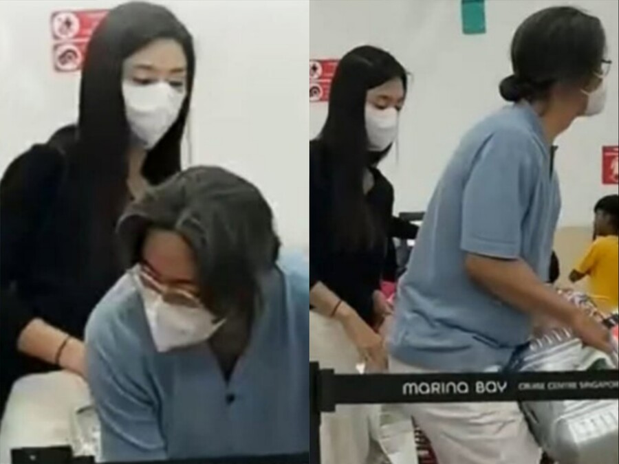 "여전히 잘생겼다" 백발의 배용준, ♥박수진과 근황 '연일 화제'…디즈니 크루즈 포착