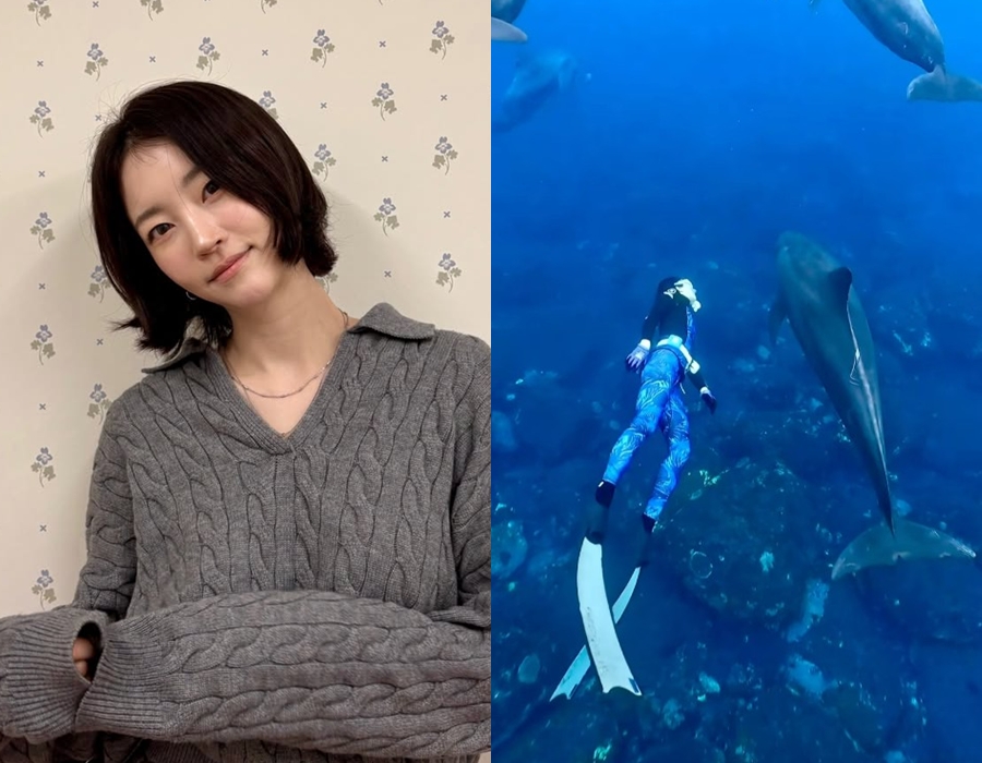 지수연, 이 정도였어? 보고도 믿기 힘든 인어공주 자태 "안녕 돌고래들아"