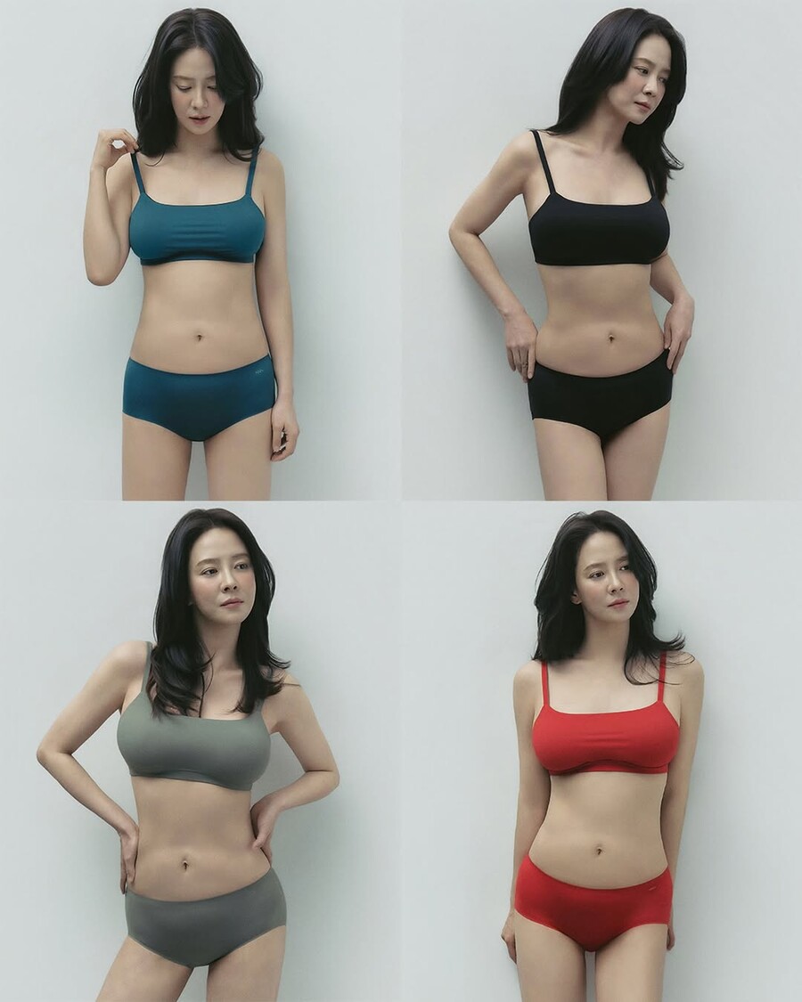 '45세' 송지효, CEO에서 속옷 모델로…군살 없는 몸매 '감탄'
