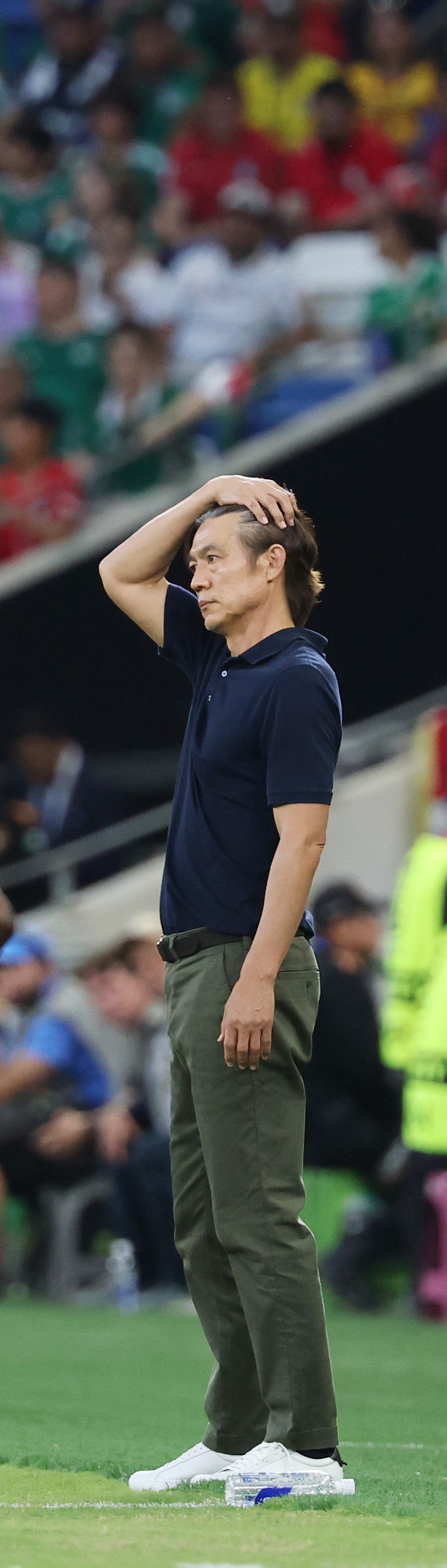 ▲ 경우의 수, 이제는 행운의 수가 되어야 하는 한국 축구대표팀이다. 주장 손흥민이나 홍명보 감독 모두 괴롭긴 마찬가지다.  ⓒ연합뉴스