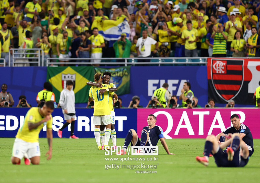 ▲ 스코틀랜드는 브라질에 0-3으로 패배했다.