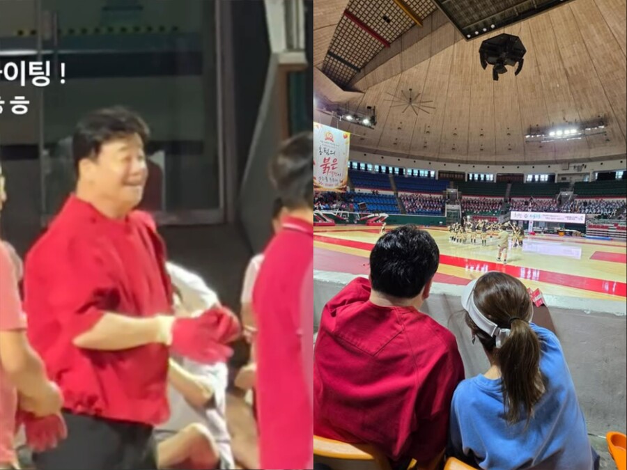 '환갑' 백종원, 자녀 운동회서 '싱글벙글'…목장갑 끼고 줄다리기까지 '포착'