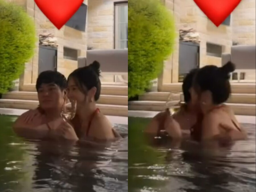 23년 차 부부…추신수♥하원미, 수영복 입고 물속 뜨거운 스킨십