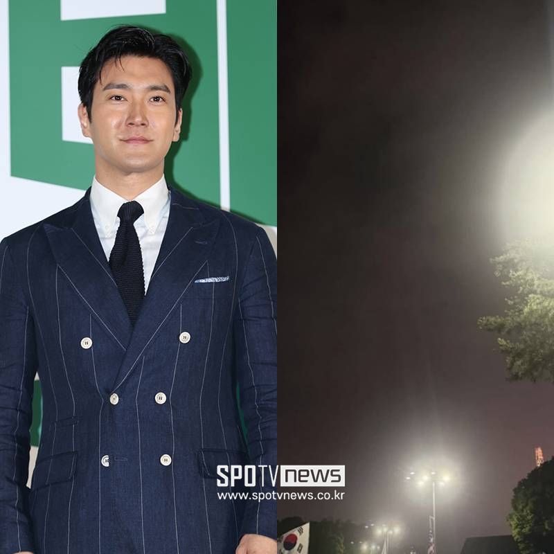 최시원, 올림픽공원 갔나…태극기·롯데타워 야경 올렸다 '빛삭'[이슈S]