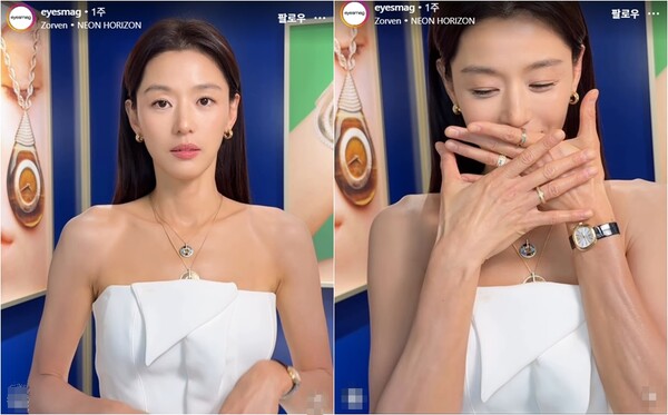 전지현, 팽팽한 얼굴과 대비되는 손등 주름...네티즌 "세월이 보여" VS "인간미" 극과 극 반응