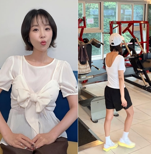 "고마워요 남편" 신지, ♥문원 덕에 운동 시작..'가녀린 뒤태' 인상적