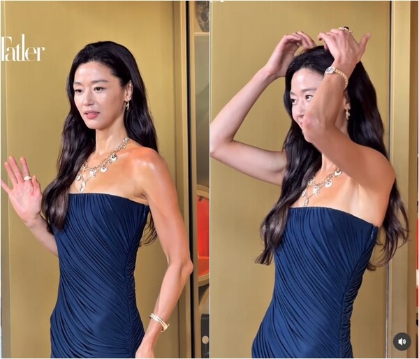 전지현, 홍콩서 과도한 태닝으로 드러난 비키니 라인...'손등 주름'은 싹 지웠네