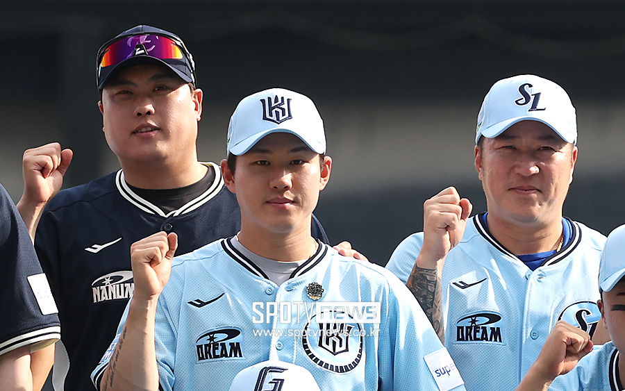 [포토S] 류현진-최원준-최형우, '올스타전 파이팅'