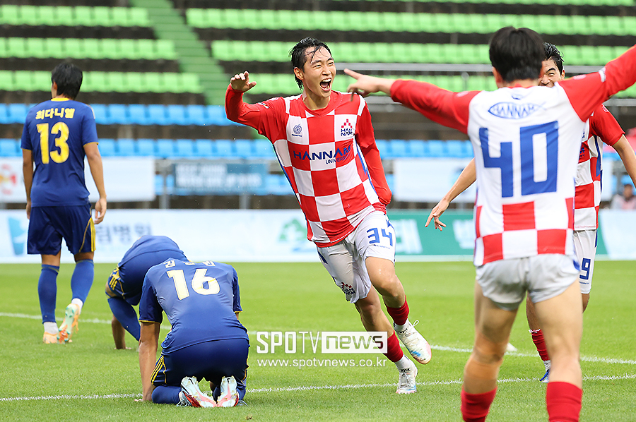[포토S] 한남대 강진훈, '다시 역전이야!'